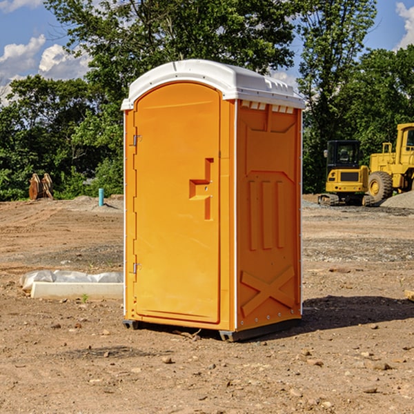 can i customize the exterior of the porta potties with my event logo or branding in Kimballton IA